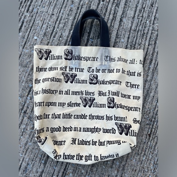 RARE Exclusive Shakespeare Canvas Tote Bag Vintage Collectible. - Picture 1 of 7